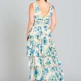 Ruffle Skirt Print Dress - OUTLET