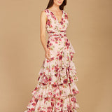 Ruffle Skirt Print Dress - OUTLET