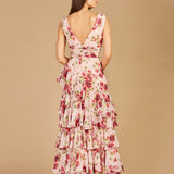 Ruffle Skirt Print Dress - OUTLET