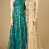 Inspired Lace Gown with Cap Sleeves