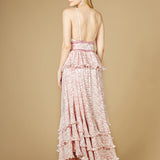 Plunging V-Neck Print Dress OUTLET