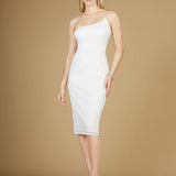 One Shoulder Midi Cocktail Dress - OUTLET