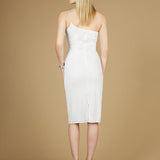 One Shoulder Midi Cocktail Dress - OUTLET