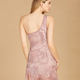 One Shoulder Cocktail Dress with Fringe