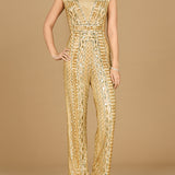 Beaded Off Shoulder Jumpsuit