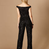 Beaded Off Shoulder Jumpsuit