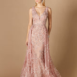 Floral Applique Overskirt Dress