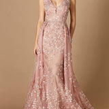 Floral Applique Overskirt Dress