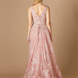 Floral Applique Overskirt Dress