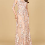 Long Sleeve Modest Lace Gown