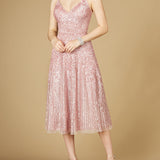 Flowing, Sequin Midi Dress