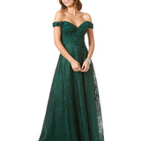 Tonal Beaded Off Shoulder Ballgown | 29349