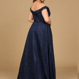 Tonal Beaded Off Shoulder Ballgown | 29349