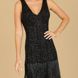 Beaded Fringe Cocktail Dress