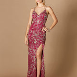 Beaded Tank Dress with Slit  - OUTLET