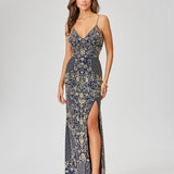 Beaded Tank Dress with Slit  - OUTLET
