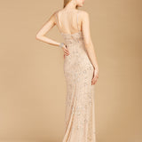 Beaded Tank Dress with Slit  - OUTLET