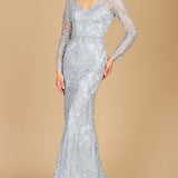 Long Sleeve Lace Mermaid Gown