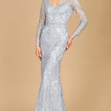 Long Sleeve Lace Mermaid Gown