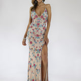 Lara 29486 - Thigh High Slit with Open Back Dress