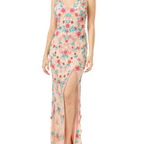 Lara 29486 - Thigh High Slit with Open Back Dress