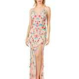 Lara 29486 - Thigh High Slit with Open Back Dress
