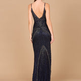 Lara 29595 - Spaghetti Strap Navy Dress