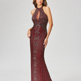 Halter Neck Dress with Keyhole