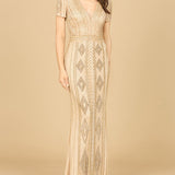 Lara 29606 - Closed Back, Cap Sleeve Dress