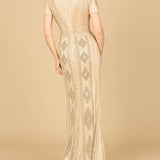 Lara 29606 - Closed Back, Cap Sleeve Dress