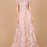 Beautiful Lace Applique A-line Ball Gown | Lara 29619