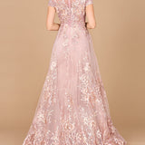 Beautiful Lace Applique A-line Ball Gown | Lara 29619