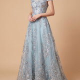 Beautiful Lace Applique A-line Ball Gown | Lara 29619