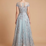 Beautiful Lace Applique A-line Ball Gown | Lara 29619