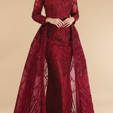 Lara 29633 - Gorgeous Overskirt Dress with Long Sleeves