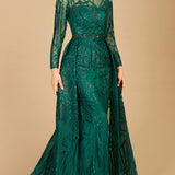 Lara 29633 - Gorgeous Overskirt Dress with Long Sleeves