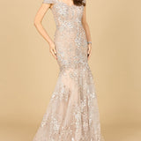 Lara 29642 - Cap Sleeve Mermaid Gown