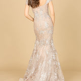 Lara 29642 - Cap Sleeve Mermaid Gown