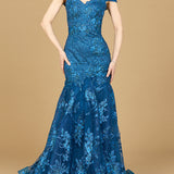Lara 29642 - Cap Sleeve Mermaid Gown
