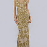 Lara 29744 - Spaghetti Strap Beaded Dress