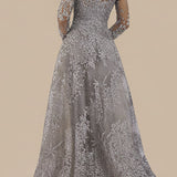 Lara 29759 - Long Sleeves Ballgown Fully Embellished