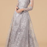 Lara 29759 - Long Sleeves Ballgown Fully Embellished