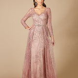 Lara 29782 - Beaded Lace Overskirt Ballgown