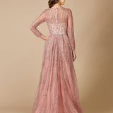 Lara 29782 - Beaded Lace Overskirt Ballgown