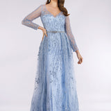 Lara 29782 - Beaded Lace Overskirt Ballgown
