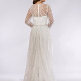 Lara 29782 - Beaded Lace Overskirt Ballgown