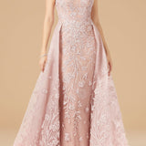 Overskirt Lace Fitted Gown