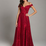 Tonal Beaded Off Shoulder Ballgown | 29349