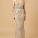 Body Con V-neck Beaded Dress | Lara 29904