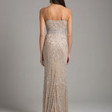 Body Con V-neck Beaded Dress | Lara 29904